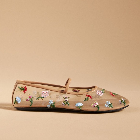 Jeffrey Campbell x Anthropologie Floral Mesh Flats - Picture 2 of 4